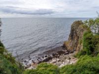 Ausblick zum Felsriegel und Blockstrand - Jons Kapel